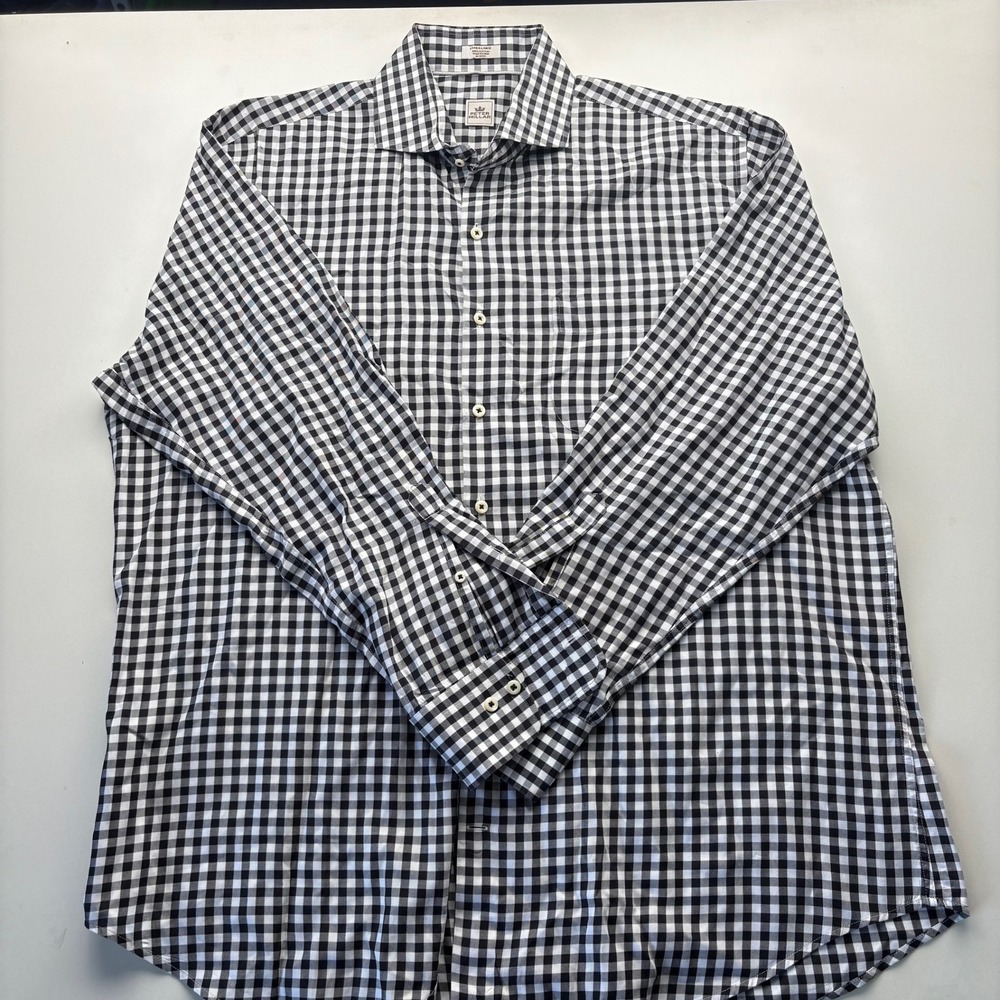 Peter Millar Mens XL Gingham Check Dress Shirt Long Sleeve Button Up XL